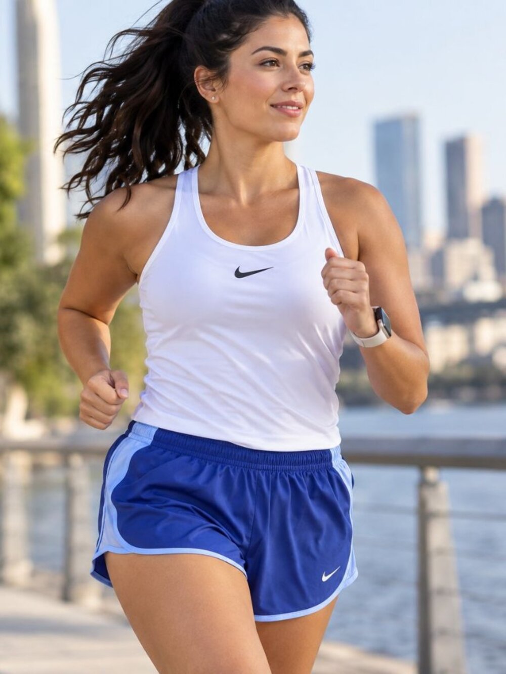 Nike Dri-FIT Women’s Running Shorts XL Blue Athletic Sporty